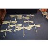 Image 2 : COLLECTION OF BRASS DRAGONFLY HOOKS, BRASS TOWEL HOLDERS & IRON (12 PCS)