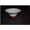 Image 2 : LARGE GLOBIER BRUSH WASHER W/STAND, SCALLOPED EDGE BOWL W/STAND & SQUARE BOWL (3 PCS)