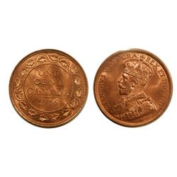 1916 Canada Large Cent-ICCSMS64Red