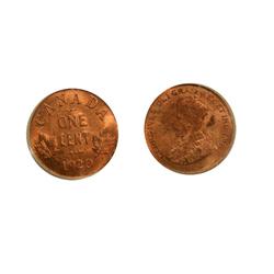 1920 Canada Small Cent-ICGMS64Red