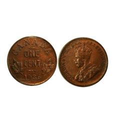 1936 Canada Small Cent-ICCSAU55