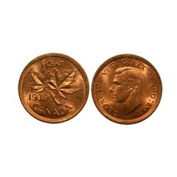 1939 Canada Small Cent-ICCSMS64Red