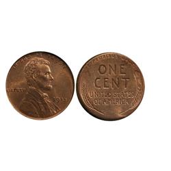 1915 USA One Cent-ANACSMS65Red