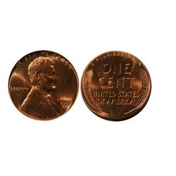 1955S USA One Cent-ANACSMS67Red