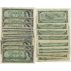 1954 Bank of Canada *$1's-VG/aEF