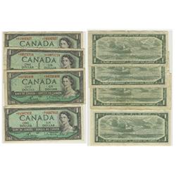 1954 Bank of Canada *$1's-VG/aEF