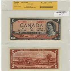 1954 Bank of Canada $2 Devil Face-CCGSEF40