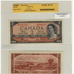 1954 Bank of Canada $2 Devil Face-CCGSEF45