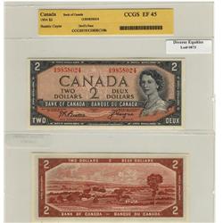 1954 Bank of Canada $2 Devil Face-CCGSEF45