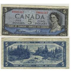 1954 Bank of  Canada $5 Devil Face-VG