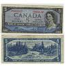 Image 1 : 1954 Bank of  Canada $5 Devil Face-VG