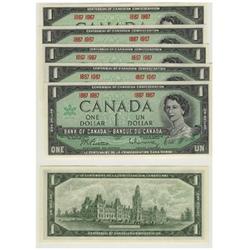 1967 Bank of Canada $1's-Unc