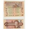 Image 1 : 1986 Bank of Canada $2's Sequence-Unc