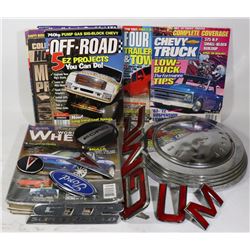 BOX OF AUTO COLLECTABLES/ MAGAZINES