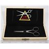 Image 1 : PROFESSIONAL SCISSORS IN WOODEN CASE
