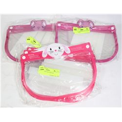 LOT OF 15 KIDS FACE SHIELDS