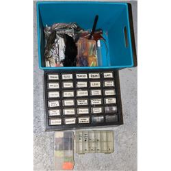 BIN OF FLY FISHING ITEMS