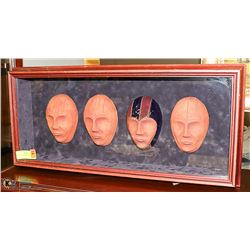 4 HEAD FIRED CLAY SHADOWBOX PICTURE