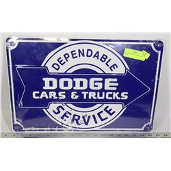 DODGE CAR TRUCK SERVICE TIN SIGN