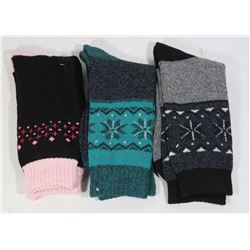 3 PAIRS OF LADIES THERMAL SOCKS