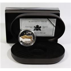 ROYAL CAN. MINT $20 SILVER & GOLD HMCS BRAS D'OR