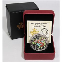 2014 SILVER $20 STAINED GLASS RCM COIN