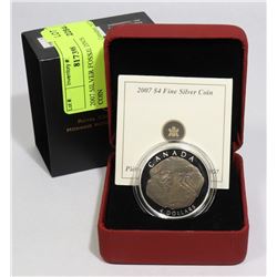 2007 SILVER FOSSIL DINOSAUR $4 COIN