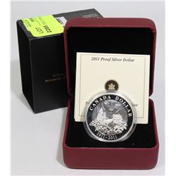 2011 SILVER CANADA $1 PROOF COIN IN CASE