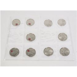 WAR OF 1812 X10 PACK 25 CENTS COIN SET