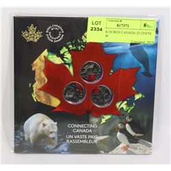 2020 COLOURED CANADA 25 CENTS SET NEW