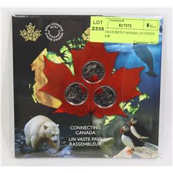 2020 COLOURED CANADA 25 CENTS SET NEW