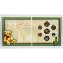 2006 COLOURED XMAS STOCKING 25c COIN SET