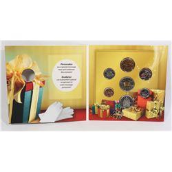 2006 COLOURED XMAS SLEIGH 25c 7 COIN SET