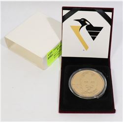NHL MARIO LEMIEUX BRONZE MEDAL IN CASE