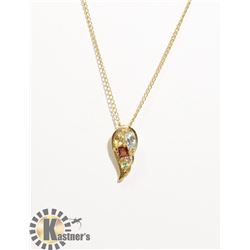 #223-TOPAZ/CITRINE/GARNET/PERIDOT/ GOLD PLATED