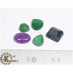 #190-BLUE SAPPHIRE/ EMERALD/ AMETHYST 64.85ct