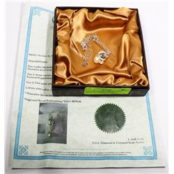 CUSTOM MERIZZI PEARL DROP NECKLACE W/SWAROVSKI