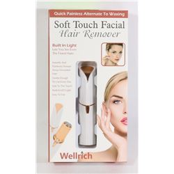 NEW SOFT TOUCH FACIAL HAIR REMOVER WITH BUILT IN