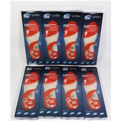 FLAT OF 7 NEW PAIRS OF GEL GENIE UNISEX INSOLES