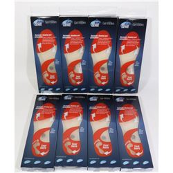 FLAT OF 7 NEW PAIRS OF GEL GENIE UNISEX INSOLES