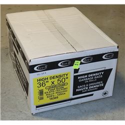 CASE OF 36" X 50" CLEAR GARBAGE BAGS