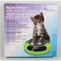 NEW FELINE FRENZY PET TOY WITH SCRATCH PAD