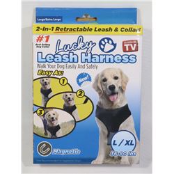 NEW LUCKY LEASH/ HARNESS WITH MAGNETIC HANDLE