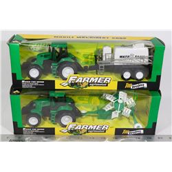 TWO NEW KIDS FARM MACHINERY TOYS