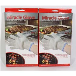 LOT OF TWO NEW MIRACLE GLOVE HOT SURFACE