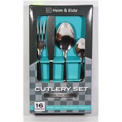 NEW 16PC STAINLESS STEEL CUTLERY SET