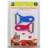 Image 1 : NEW 3 PACK FRUIT AND VEGETABLE PEELERS