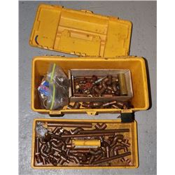 TOOLBOX FULL OF COPPER FITTINGS