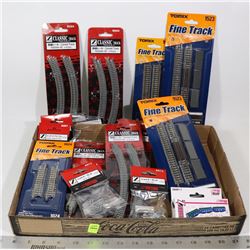 FLAT OF ASSORTED BRAND MODEL RAILROAD TRACKS