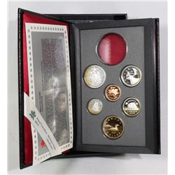 6 PC 1996 CANADA PROOF SET $1 TO $.01 NO SILVER $1